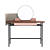 Elegant NINFEA Secretary Desk 3D model small image 2