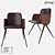 LoftDesign Chair 1401: Wooden, Metal, Faux Leather 3D model small image 1