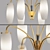 Vintage Brass Chandelier 3D model small image 2