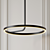 Hoopla Pendant: A Mesmerizing Glow 3D model small image 1