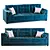 Luxurious Flexform Le Canapé Sofa 3D model small image 1