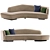 Serpentine Curve Sofa Set 3D model small image 3