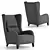 Elegant Marlene Armchair 3D model small image 2