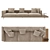 B&B Italia Dock Sofa: Stylish and Versatile 3D model small image 2