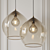 Elegant Glass Pendant Light 3D model small image 1