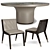 Elegant RE Table + La Chair Set 3D model small image 2