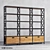 Rustic Pine Metal Rack 3D model small image 1