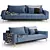 Idun Sleek Sofa Bed - Modern Comfort 3D model small image 1