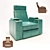 Modern Leather Cinema Chair 3D model small image 1