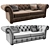 Elegant Cranbrook Chesterfield Sofa 3D model small image 3