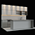 Kitchen_6 Gas Cooktop, Electric Oven, Sink, Mixer 3D model small image 2