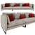 Sleek and Stylish Sofa Saba 3D model small image 1