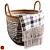 Handwoven Basket: A Stylish Storage Solution 3D model small image 1