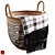 Handwoven Basket: A Stylish Storage Solution 3D model small image 2