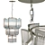 Glamorous Cut Glass Pendant Lamp 3D model small image 1