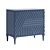 Modern Blue Carved Drawer Chest 3D model small image 1