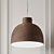 Elegant Wood Pendant Light 3D model small image 1