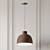 Elegant Wood Pendant Light 3D model small image 2