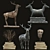 Elegant 8-Piece Decorative Set 3D model small image 1