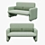 Cosmo BHT Sofa: Elegant and Compact 3D model small image 1