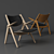 CH28 Sawhorse Easy Chair: Sleek and Stylish Seating 3D model small image 1