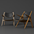 CH28 Sawhorse Easy Chair: Sleek and Stylish Seating 3D model small image 2