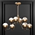 Stylish Metal Chandelier 3D model small image 1