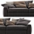 Sleek Flexform Beauty 2 Seater 3D model small image 2