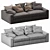 Sleek Flexform Beauty 2 Seater 3D model small image 3