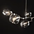 Branching Bubble Pendant Light - 5 Lamps 3D model small image 2