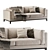 Elegant and Spacious Sectional Sofa 3D model small image 1