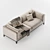 Elegant and Spacious Sectional Sofa 3D model small image 2