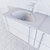 Jacob Delafon Nouvelle Vague 2 - Elegant 80cm Suspended Vanity with Sink & Mirror Set 3D model small image 2