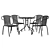 Modern 5 Piece Dining Set 3D model small image 1