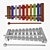 Rainbow Xylophone for Children 3D model small image 2