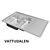 Sleek Stainless Steel 1.5 Sink 3D model small image 1