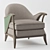 Title: Graceful Curtsy Embossed Armchair 3D model small image 2