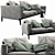 Flexform Romeo 3 Seater: Modern Elegance in 3D 3D model small image 2