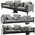 Flexform Romeo 3 Seater: Modern Elegance in 3D 3D model small image 3