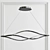 Sleek Geometric Pendant Light 3D model small image 2