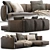 Modular Edmond Sofa by Flexform 3D model small image 1