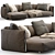 Modular Edmond Sofa by Flexform 3D model small image 2