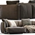 Modular Edmond Sofa by Flexform 3D model small image 3