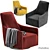 Luxury Minotti Portofino Armchair: Elegant Design by Rodolfo Dordoni 3D model small image 1