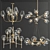 Elegant Glass Bole Chandelier 3D model small image 1