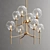 Elegant Glass Bole Chandelier 3D model small image 3