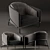 Minotti Fil Noir Armchair: Modern Elegance 3D model small image 2