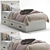 Luxury Channel-Stitched Bed: Avalon 3D model small image 1