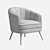 Elegant Janie Accent Chair 3D model small image 3