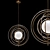 Electrum Kinetic Chandelier: The Perfect Blend of Metal and Glass 3D model small image 1